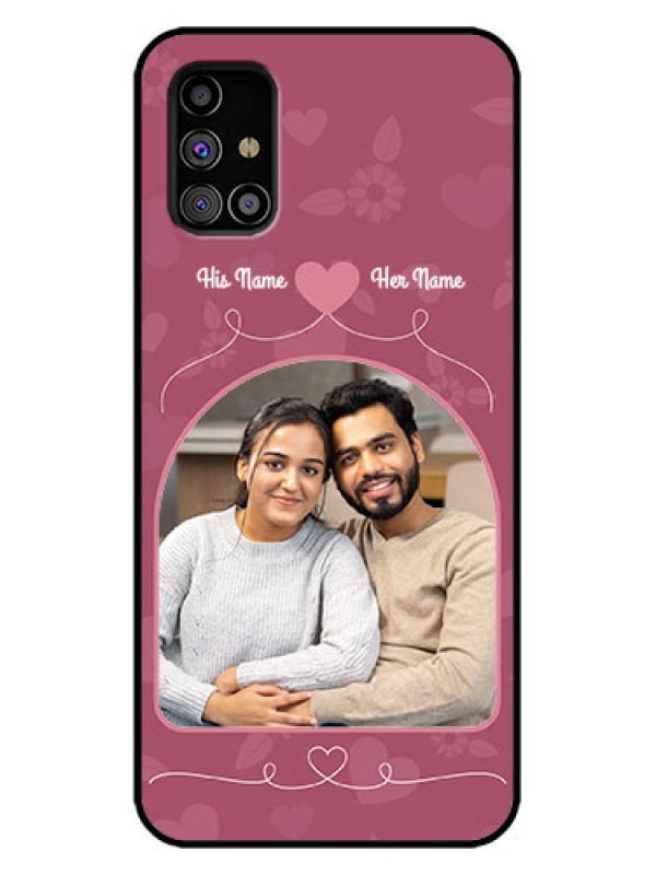 Custom Galaxy M31s Custom Metal Phone Case - Love Floral Design