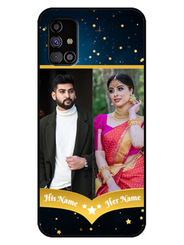 Custom Galaxy M31s Custom Metal Phone Case - Galaxy Stars Backdrop Design