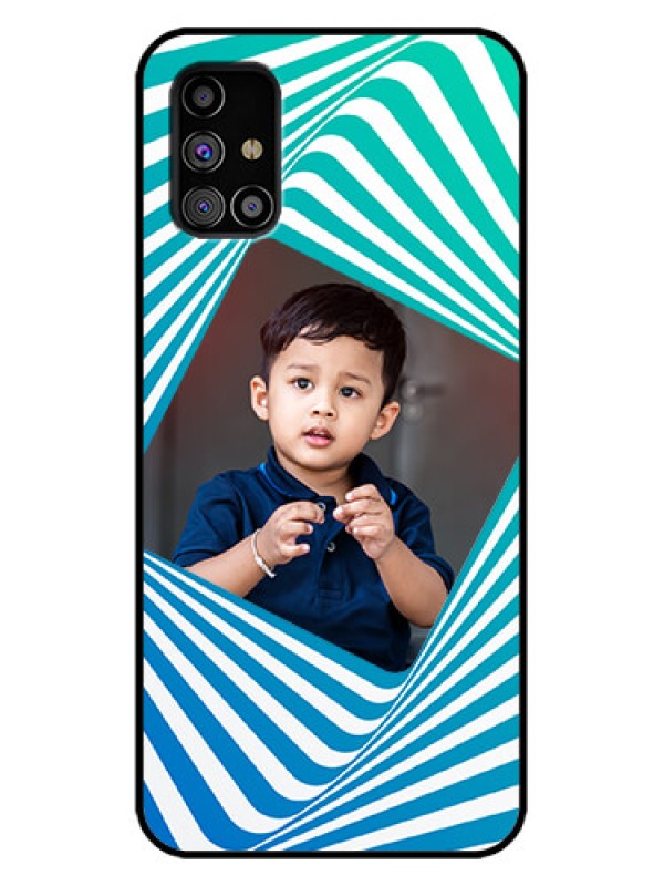 Custom Galaxy M31s Custom Metal Phone Case - Abstract Spiral Design