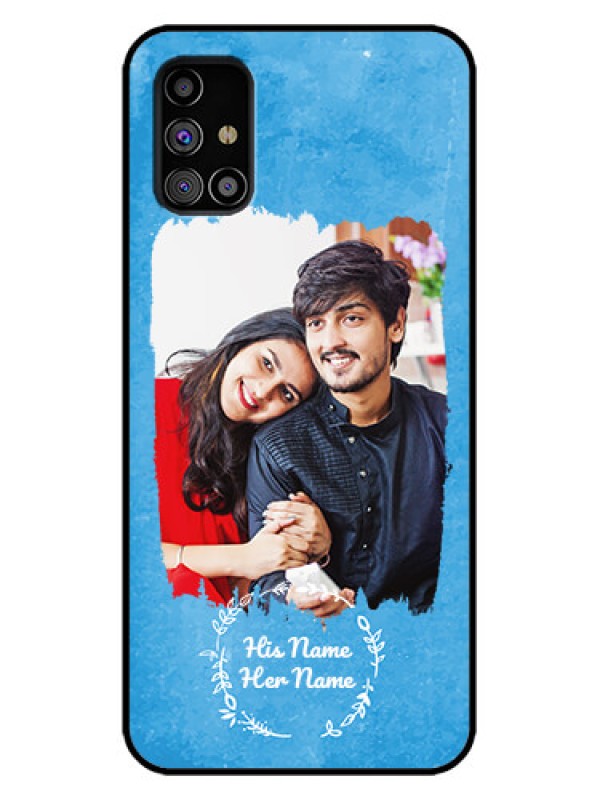 Custom Galaxy M31s Custom Metal Phone Case - Blue Color Vintage Design