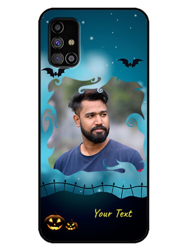Custom Galaxy M31s Custom Metal Phone Case - Halloween Frame Design