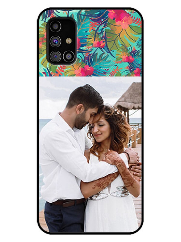 Custom Galaxy M31s Custom Metal Phone Case - Watercolor Floral Design