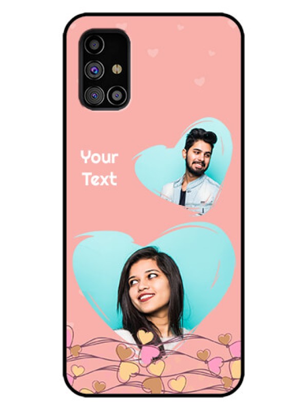 Custom Galaxy M31s Custom Metal Phone Case - Love Doodle Design