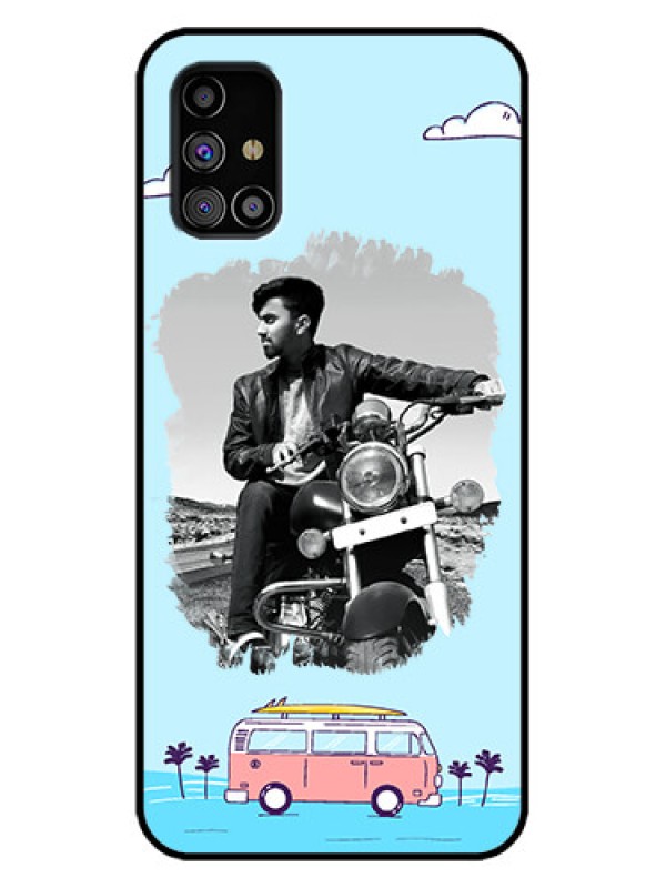 Custom Galaxy M31s Custom Metal Phone Case - Travel and Adventure Design