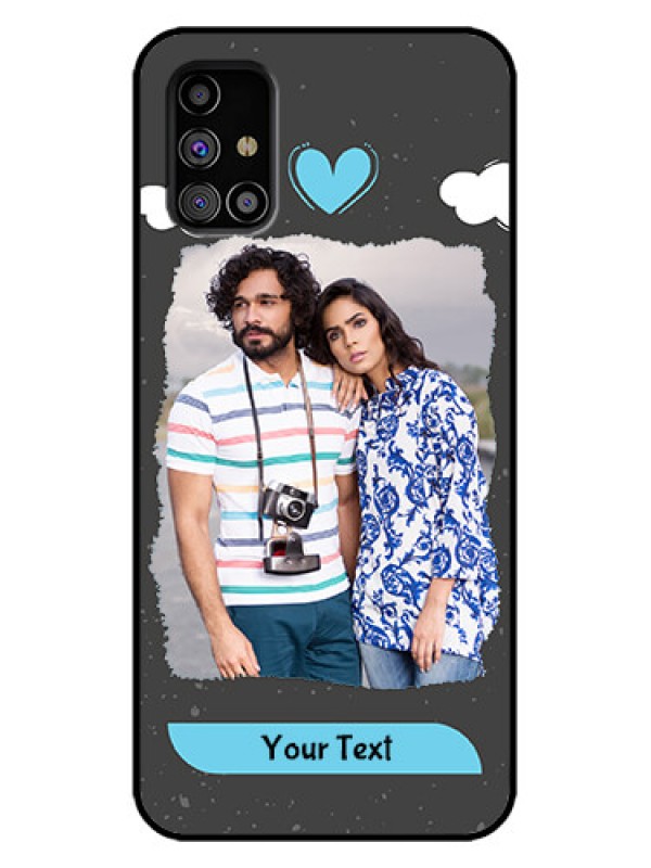 Custom Galaxy M31s Custom Metal Phone Case - Splashes With Love Doodles Design