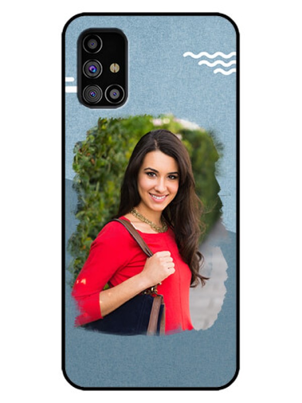 Custom Galaxy M31s Custom Metal Phone Case - Grunge Line Art Design