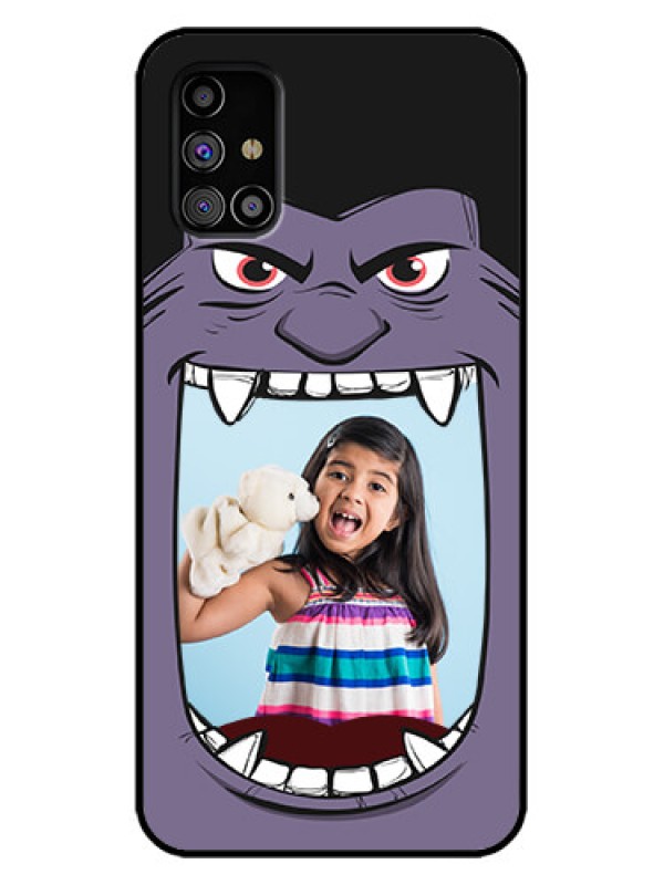 Custom Galaxy M31s Custom Metal Phone Case - Angry Monster Design