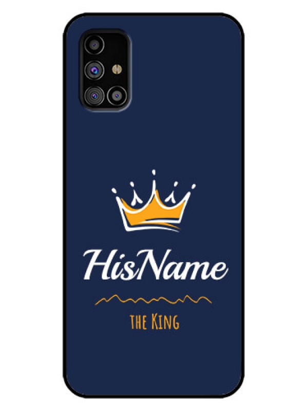 Custom Galaxy M31s Custom Metal Phone Case - King With Name Design