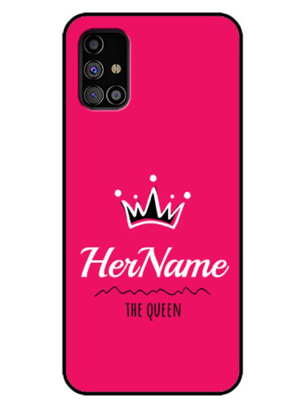 Custom Galaxy M31s Custom Metal Phone Case - Queen With Name Design