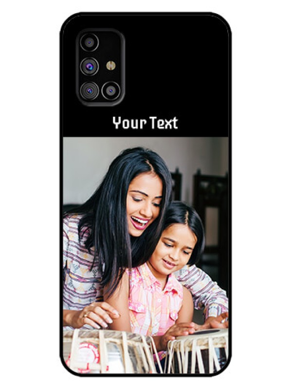 Custom Galaxy M31s Custom Metal Phone Case - Photo With Name Design