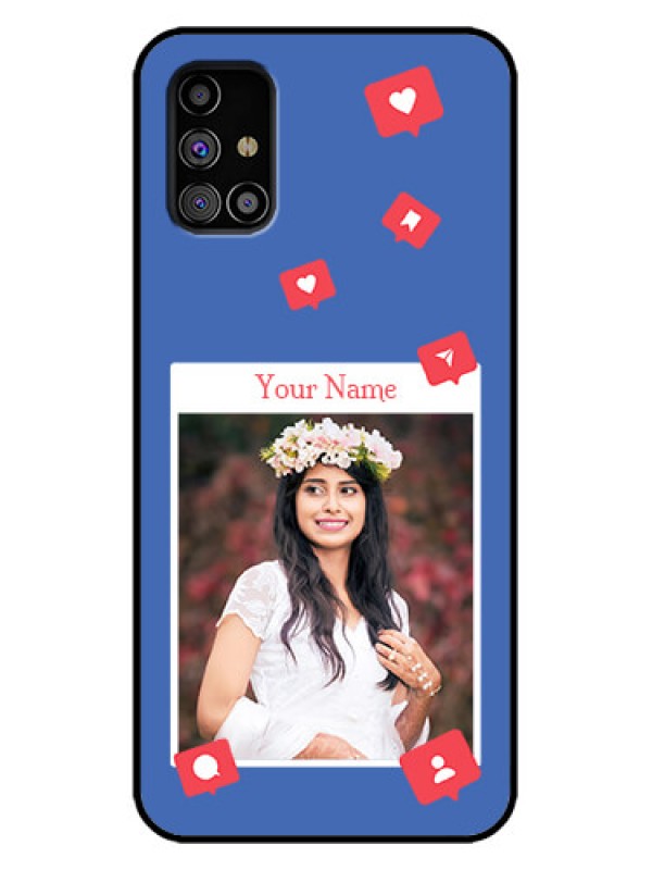 Custom Galaxy M31s Custom Metal Phone Case - Like Share And Comment Design