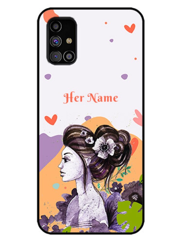 Custom Galaxy M31s Custom Metal Phone Case - Woman And Nature Design