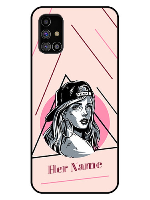 Custom Galaxy M31s Custom Metal Phone Case - Rockstar Girl Design