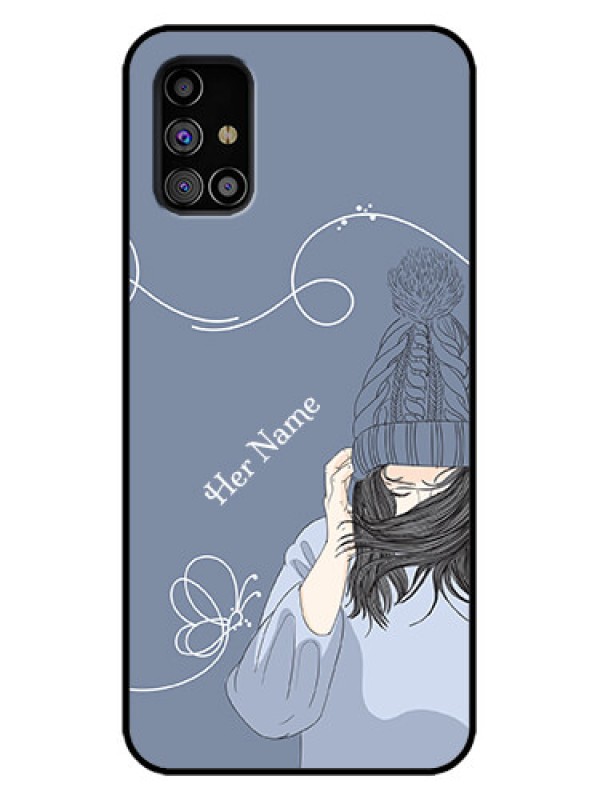 Custom Galaxy M31s Custom Metal Phone Case - Girl In Winter Outfit Design