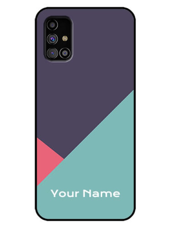 Custom Galaxy M31s Custom Metal Phone Case - Tri Color Abstract Design