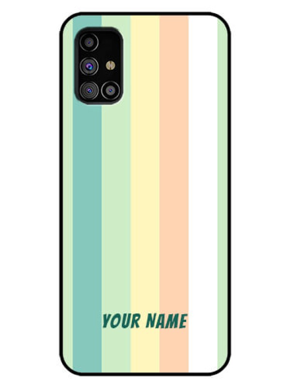 Custom Galaxy M31s Custom Metal Phone Case - Multi - Colour Stripes Design