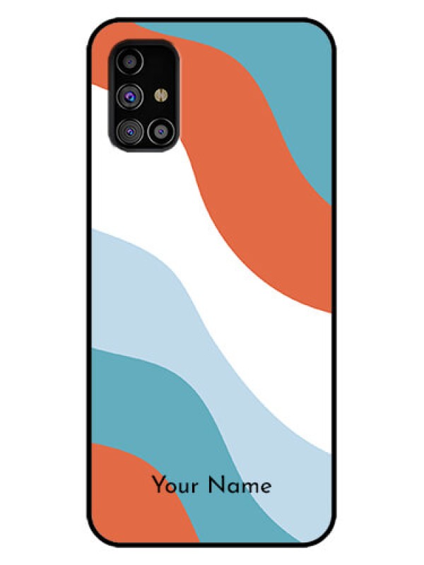 Custom Galaxy M31s Custom Metal Phone Case - Coloured Waves Design