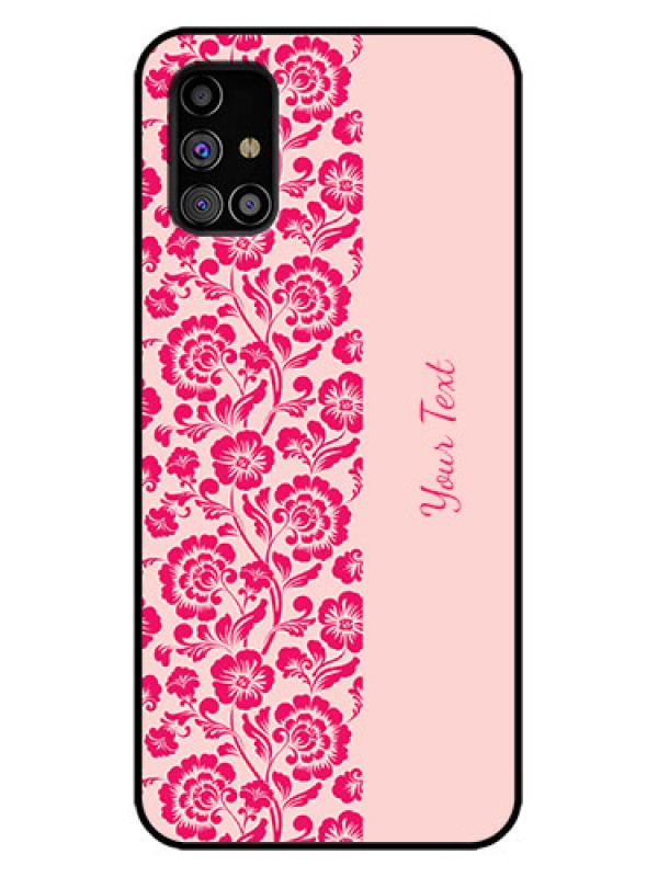 Custom Galaxy M31s Custom Metal Phone Case - Attractive Floral Pattern Design