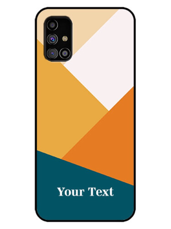 Custom Galaxy M31s Custom Metal Phone Case - Stacked Multi - Colour Design