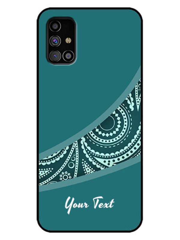 Custom Galaxy M31s Custom Metal Phone Case - Semi Visible Floral Design