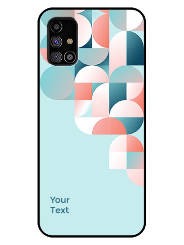 Custom Galaxy M31s Custom Metal Phone Case - Stylish Semi - Circle Pattern Design