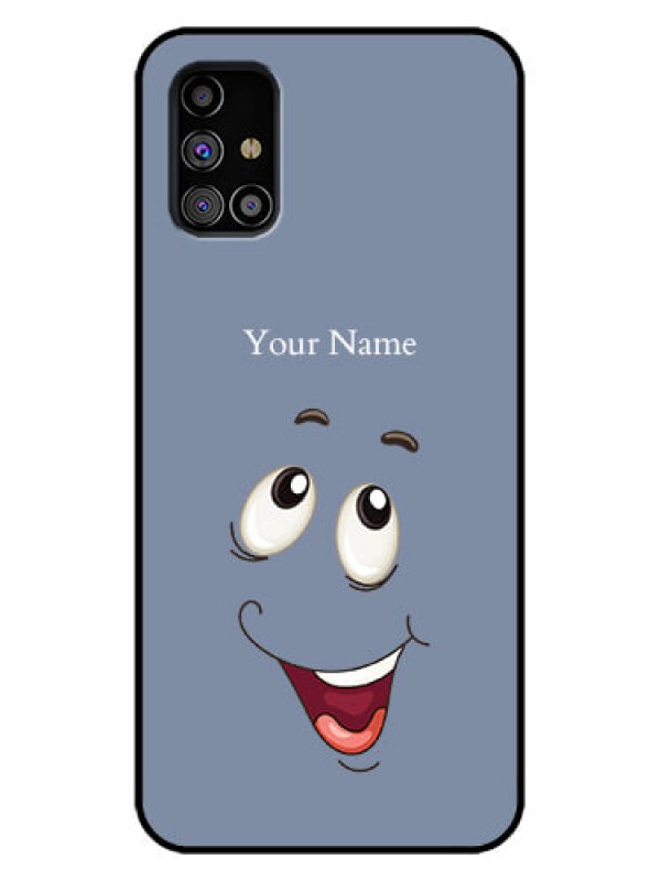 Custom Galaxy M31s Custom Metal Phone Case - Laughing Cartoon Face Design