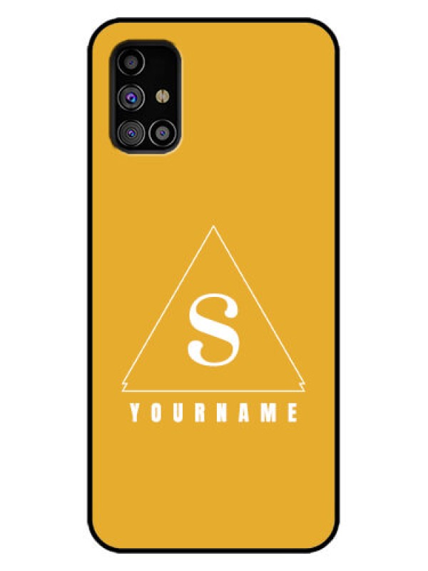 Custom Galaxy M31s Custom Metal Phone Case - Simple Triangle Design