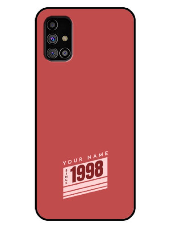 Custom Galaxy M31s Custom Metal Phone Case - Red Custom Year Of Birth Design
