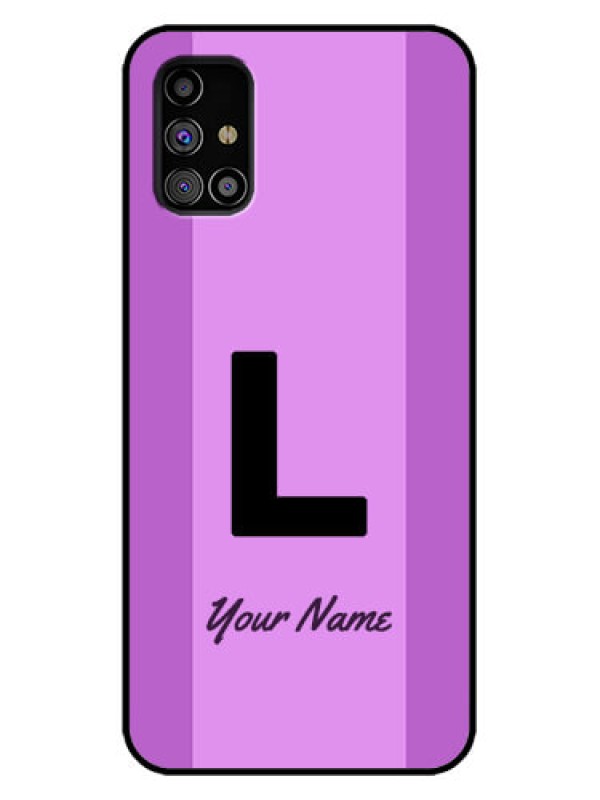 Custom Galaxy M31s Custom Metal Phone Case - Tricolor Custom Text Design