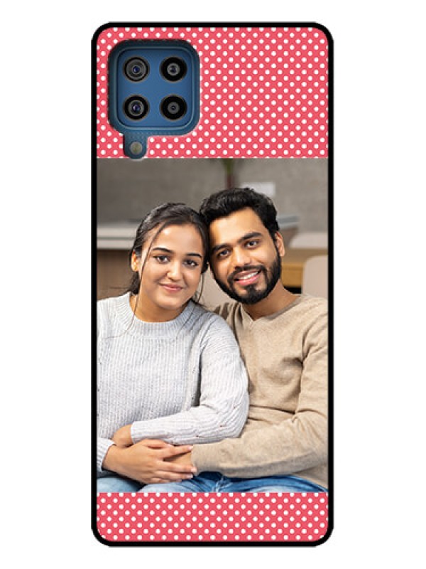 Custom Galaxy M32 4G Custom Metal Phone Case - White Dotted Design