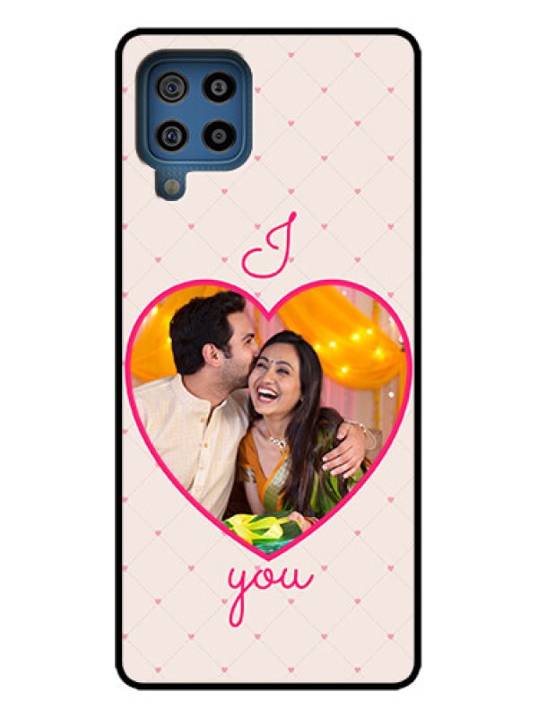 Custom Galaxy M32 4G Custom Metal Phone Case - Heart Shape Design