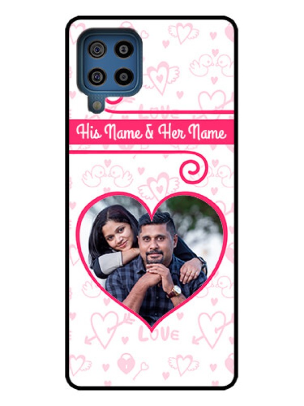 Custom Galaxy M32 4G Custom Metal Phone Case - Heart Shape Love Design