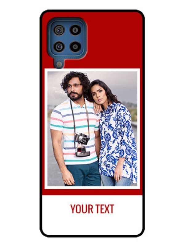 Custom Galaxy M32 4G Custom Metal Phone Case - Red Color Design