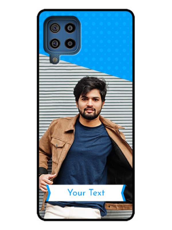 Custom Galaxy M32 4G Custom Metal Phone Case - Simple Blue Color Design