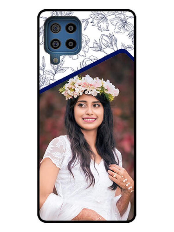 Custom Galaxy M32 4G Custom Metal Phone Case - Classy Floral Design