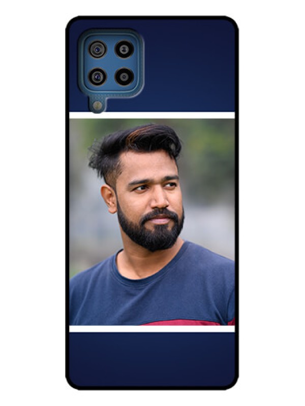 Custom Galaxy M32 4G Custom Metal Phone Case - Simple Royal Blue Design