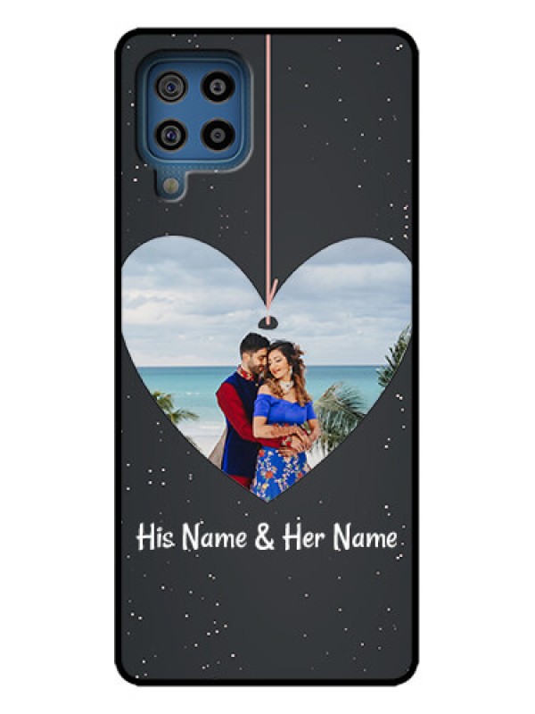Custom Galaxy M32 4G Custom Metal Phone Case - Hanging Heart Design
