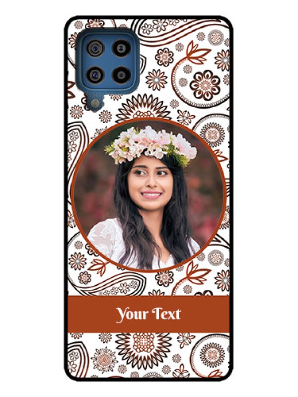 Custom Galaxy M32 4G Custom Metal Phone Case - Abstract Flower Design