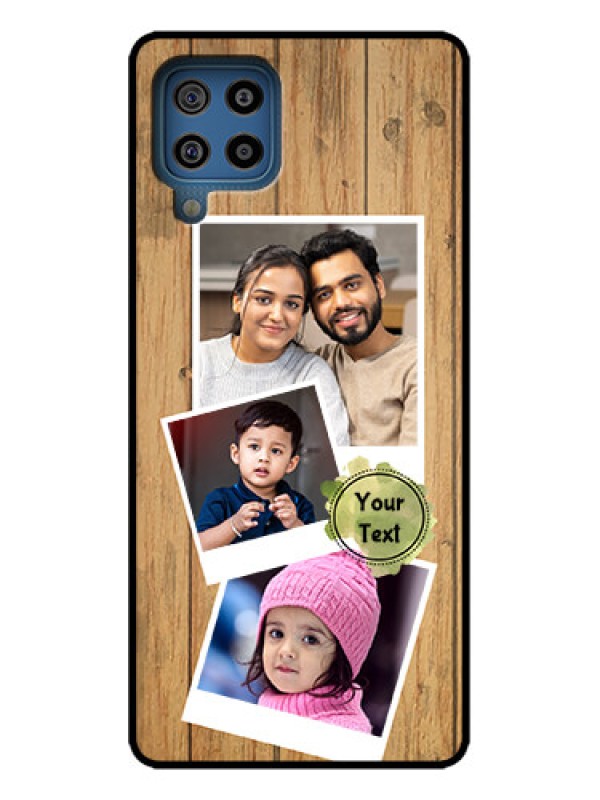 Custom Galaxy M32 4G Custom Metal Phone Case - Wooden Texture Design