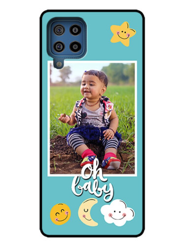 Custom Galaxy M32 4G Custom Metal Phone Case - Smiley Kids Stars Design
