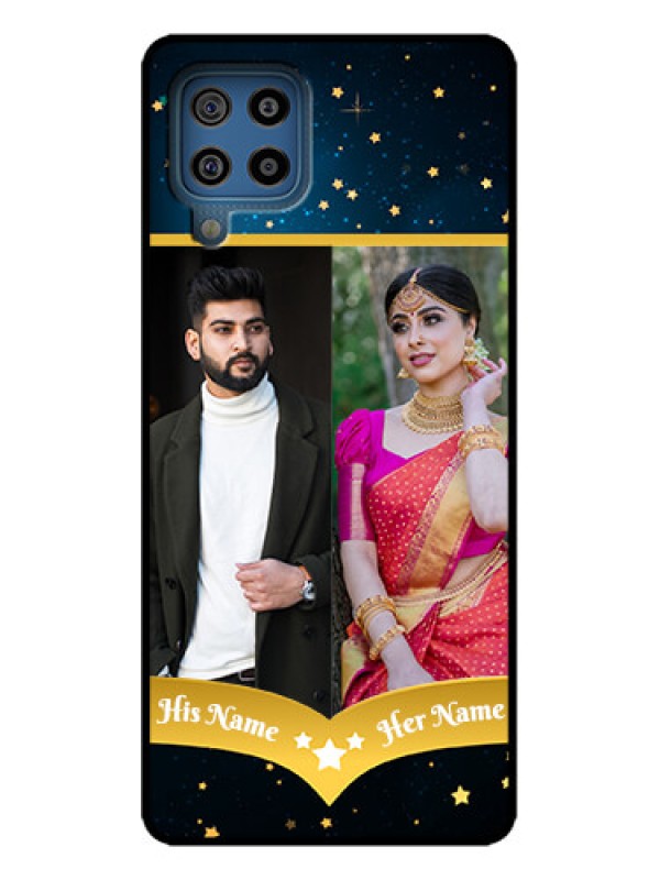 Custom Galaxy M32 4G Custom Metal Phone Case - Galaxy Stars Backdrop Design