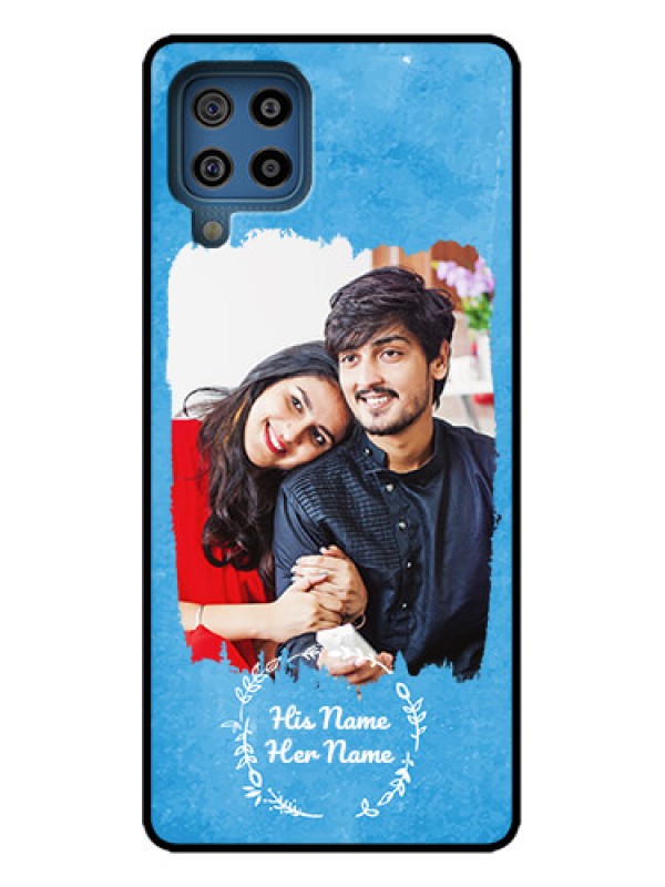 Custom Galaxy M32 4G Custom Metal Phone Case - Blue Color Vintage Design