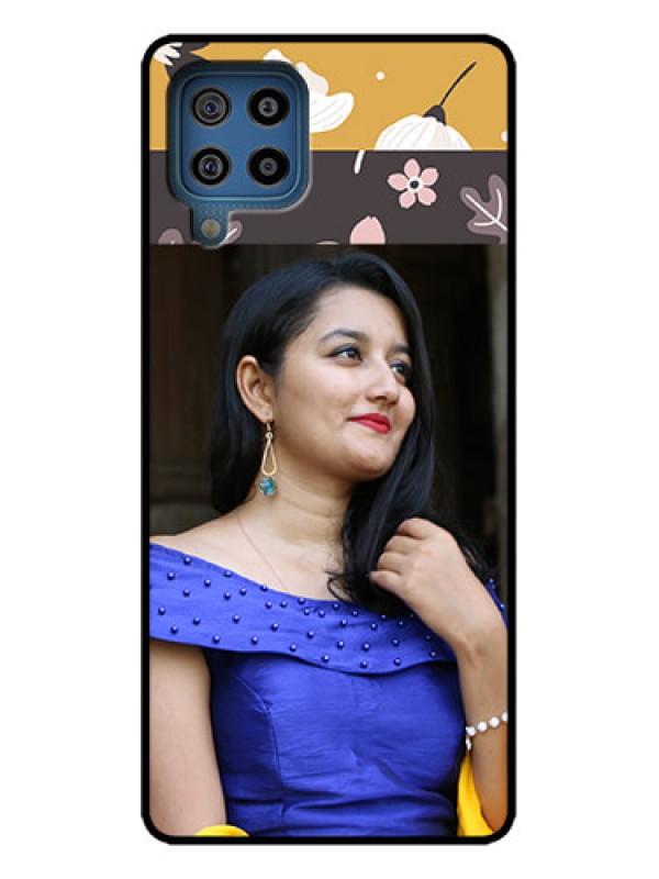 Custom Galaxy M32 4G Custom Metal Phone Case - Stylish Floral Design