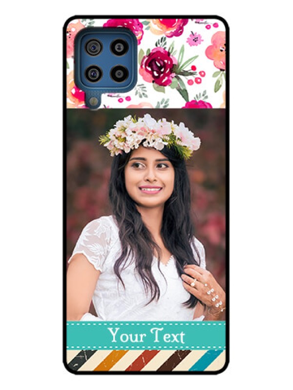 Custom Galaxy M32 4G Custom Metal Phone Case - Water Colors Floral Design
