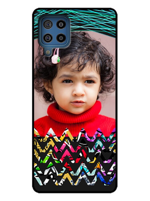 Custom Galaxy M32 4G Custom Metal Phone Case - Neon Abstract Design