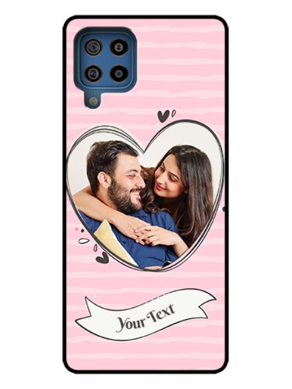 Custom Galaxy M32 4G Custom Metal Phone Case - Vintage Heart Design