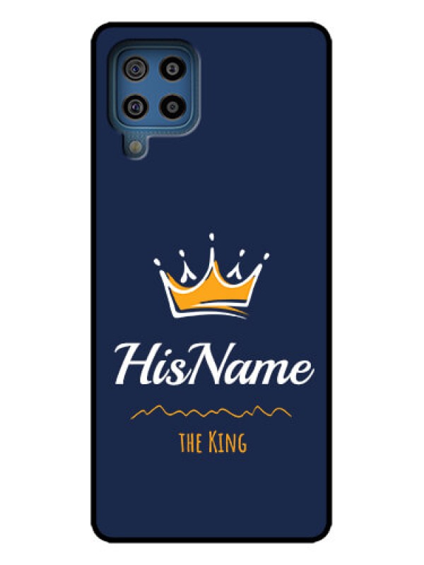 Custom Galaxy M32 4G Custom Metal Phone Case - King With Name Design