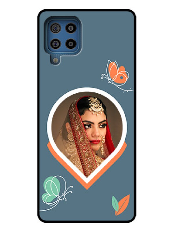 Custom Galaxy M32 4G Custom Metal Phone Case - Droplet Butterflies Design