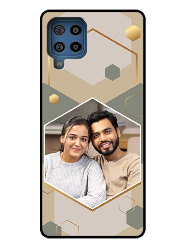 Custom Galaxy M32 4G Custom Metal Phone Case - Stylish Hexagon Pattern Design