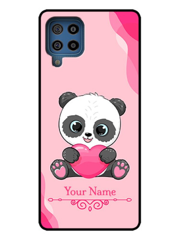 Custom Galaxy M32 4G Custom Metal Phone Case - Cute Panda Design